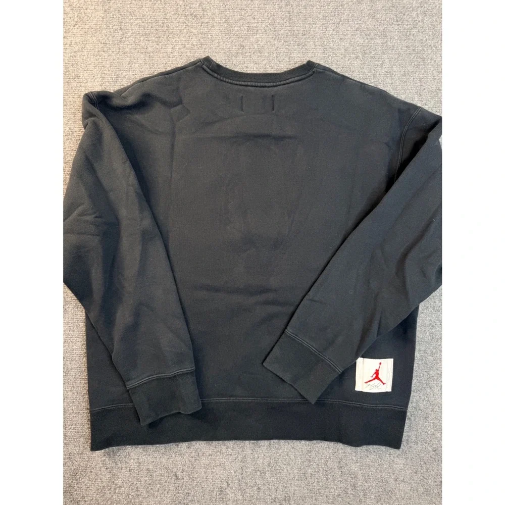 Nike Jordan Flight Mens XL Black Fleece Graphic Crewneck Sweatshirt Pullover